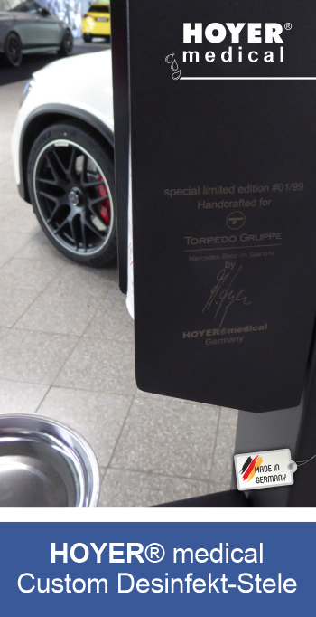 HOYER®medical - Custom Hände Desinfektionssäule - Custom Desinfekt-Stele