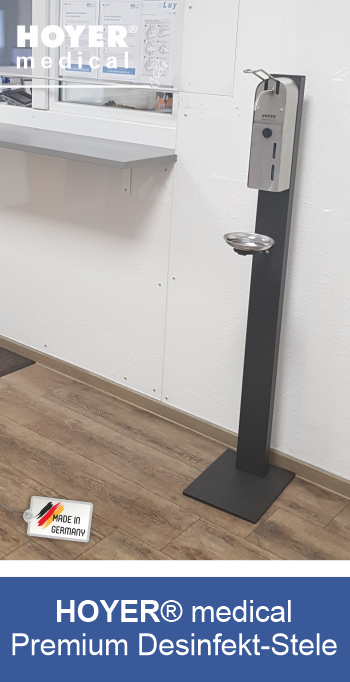 HOYER®medical -Premium Hände Desinfektionssäule - Premium Desinfekt-Stele